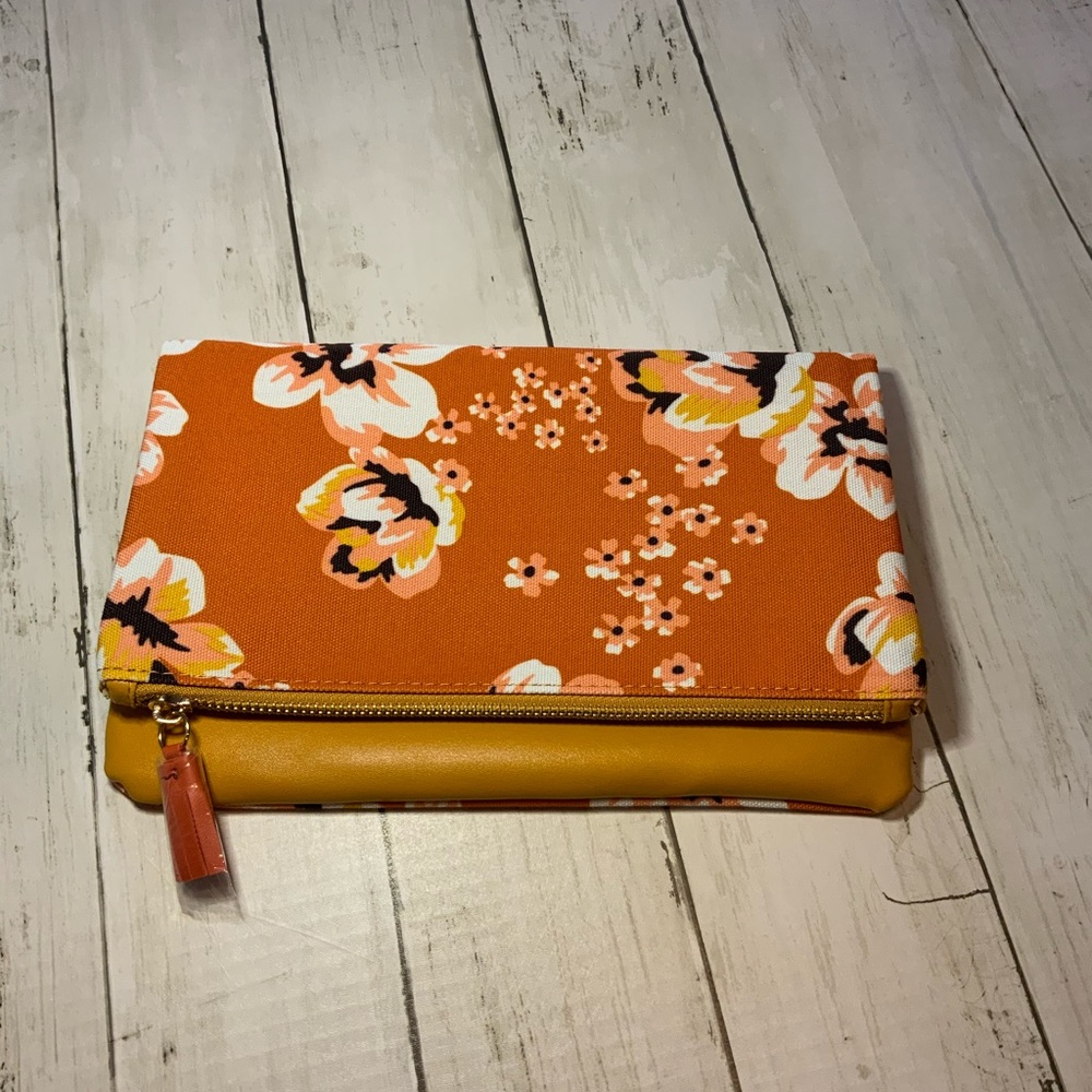Rachel Pally Clutch, Orange Floral, NWOT